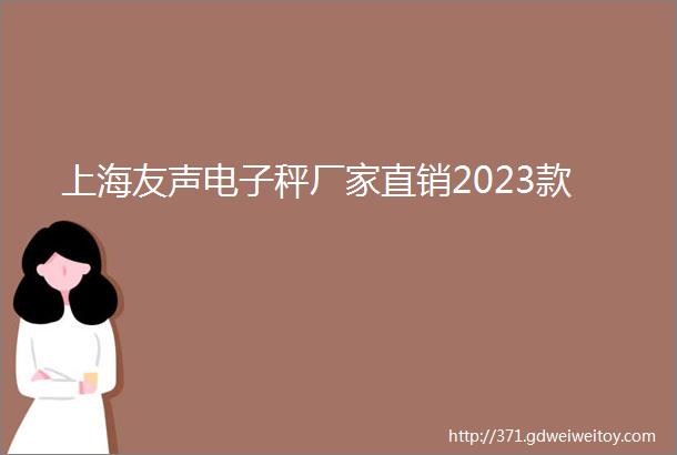 上海友声电子秤厂家直销2023款